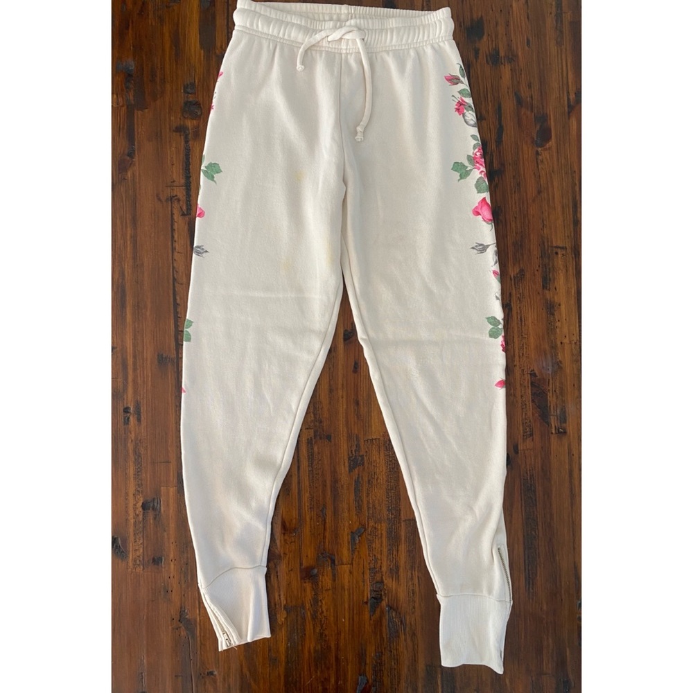 Wildfox Cream w/ Pink Roses Sweats